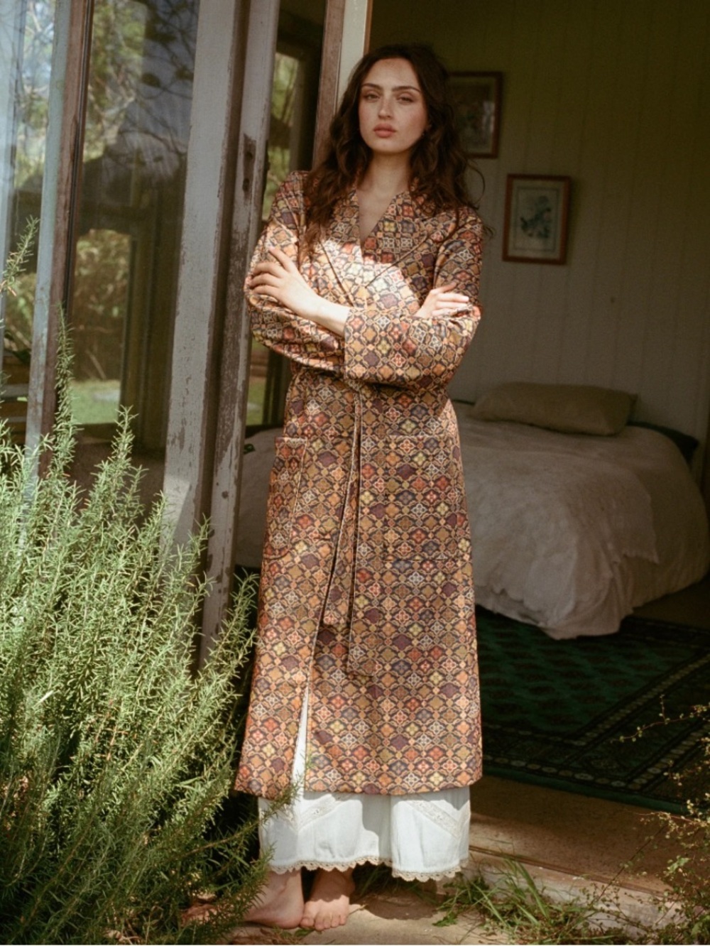 Golden Brown Velvet Coat